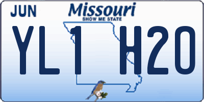 MO license plate YL1H2O