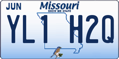 MO license plate YL1H2Q