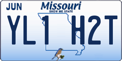 MO license plate YL1H2T
