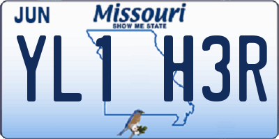 MO license plate YL1H3R