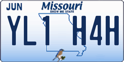 MO license plate YL1H4H
