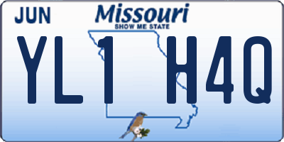 MO license plate YL1H4Q