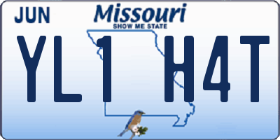 MO license plate YL1H4T