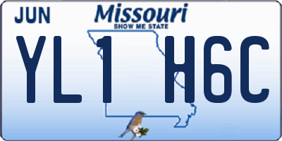 MO license plate YL1H6C