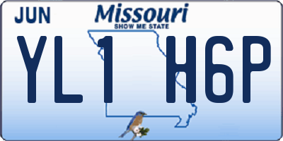 MO license plate YL1H6P