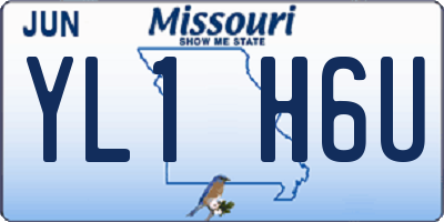 MO license plate YL1H6U