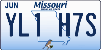 MO license plate YL1H7S