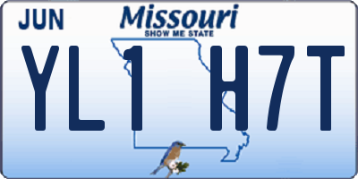 MO license plate YL1H7T