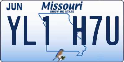 MO license plate YL1H7U