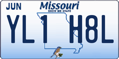 MO license plate YL1H8L