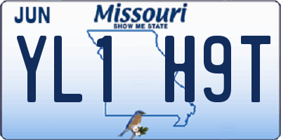 MO license plate YL1H9T