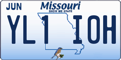 MO license plate YL1I0H