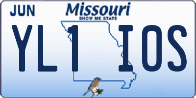 MO license plate YL1I0S