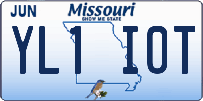MO license plate YL1I0T