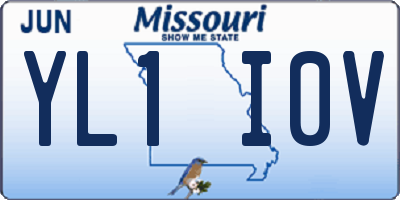 MO license plate YL1I0V