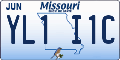 MO license plate YL1I1C