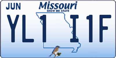 MO license plate YL1I1F