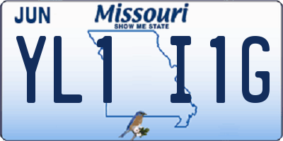 MO license plate YL1I1G