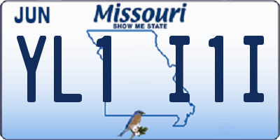 MO license plate YL1I1I