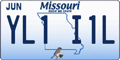 MO license plate YL1I1L