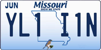 MO license plate YL1I1N