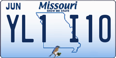 MO license plate YL1I1O