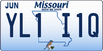 MO license plate YL1I1Q