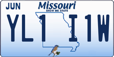 MO license plate YL1I1W