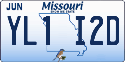 MO license plate YL1I2D