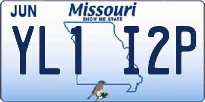 MO license plate YL1I2P