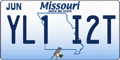 MO license plate YL1I2T