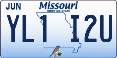 MO license plate YL1I2U