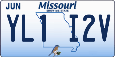 MO license plate YL1I2V