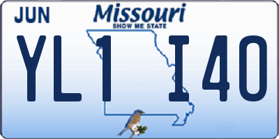MO license plate YL1I4O