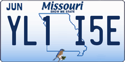 MO license plate YL1I5E
