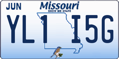MO license plate YL1I5G