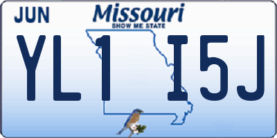 MO license plate YL1I5J