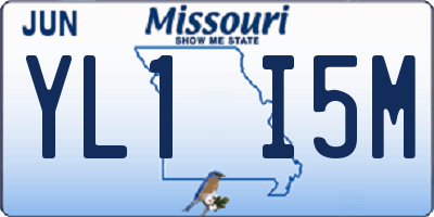 MO license plate YL1I5M