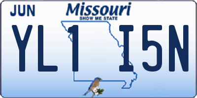 MO license plate YL1I5N
