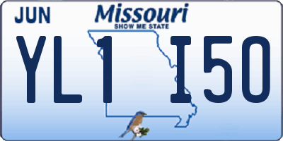 MO license plate YL1I5O