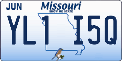 MO license plate YL1I5Q