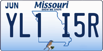 MO license plate YL1I5R