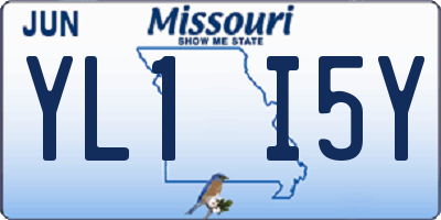 MO license plate YL1I5Y
