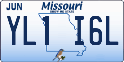 MO license plate YL1I6L