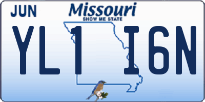 MO license plate YL1I6N