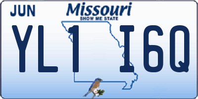 MO license plate YL1I6Q