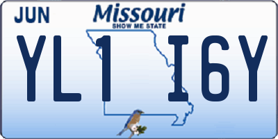 MO license plate YL1I6Y