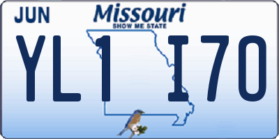 MO license plate YL1I7O