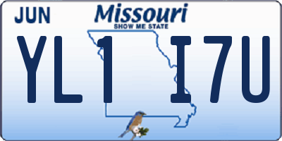 MO license plate YL1I7U