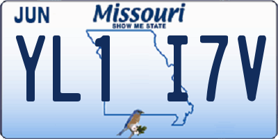 MO license plate YL1I7V